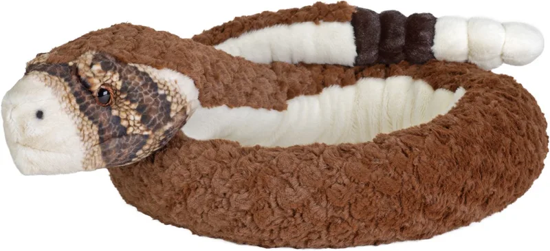 Pluche ratelslang knuffel - 137 cm - bruin - slangen - reptielen - met ratel geluid - speelgoed voor kinderen de Wild Republic en Multicolore – photo produit