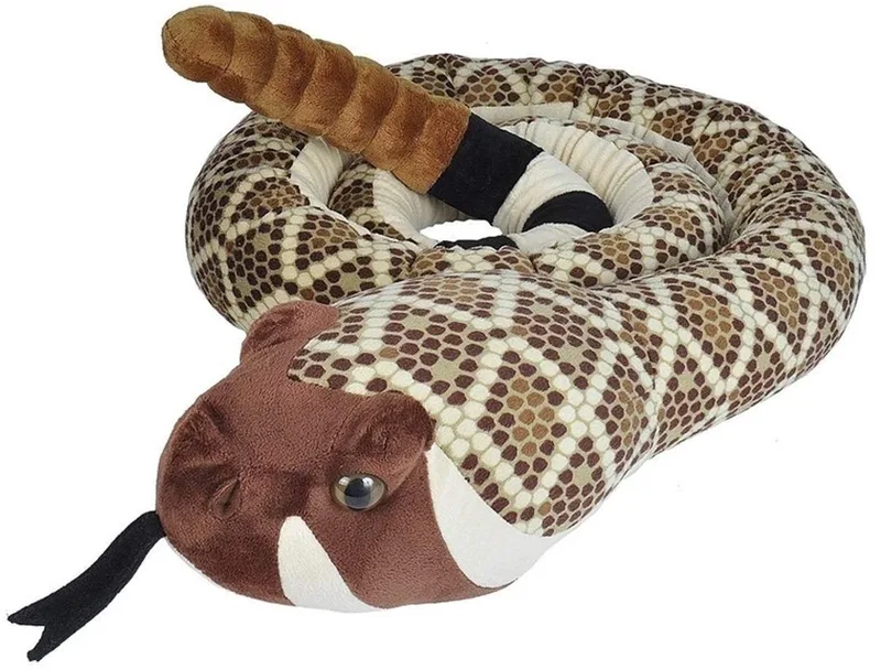 Pluche Texaanse ratelslang - knuffeltje - 280 cm - slangen knuffels - wilde dieren van Wild Republic in Meerkleurig – productfoto